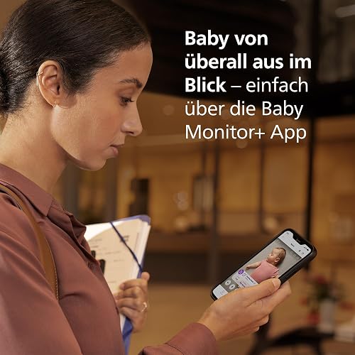 AVENT Philips Babyphone caméra Premium avec appli – caméra HD 1080 px, Suivi IA Sommeil et Respiration, interprétation des Pleurs, certifié Dekra cybersécurité maximale, Fixation Murale, SCD974/26 - 8
