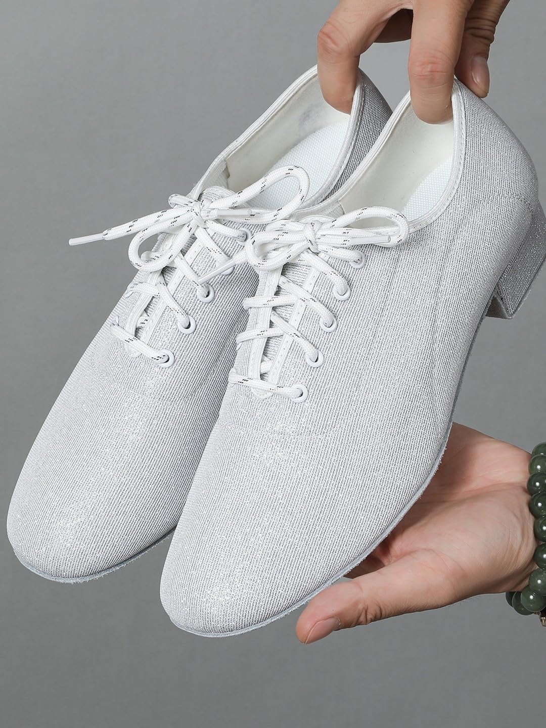 Scarpe da Ballo da Latine Uomo in Pelle Tacco Basso Scarpe da Ballo Moderne Salsa Tango Fondo Morbido con Lacci