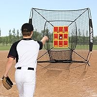 Vista 5 de Objetivo de zona de ataque ajustable para red de béisbol, almohadilla de lanzamiento numerada, objetivo de sóftbol de béisbol, práctica