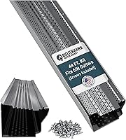 Vista 12 de GUTTERHAWK GUTTER GUARD - Kit de protector de sumidero de aluminio blanco de 48 pies (nominal). Incluye tornillos. Se ajusta a sumideros de 6