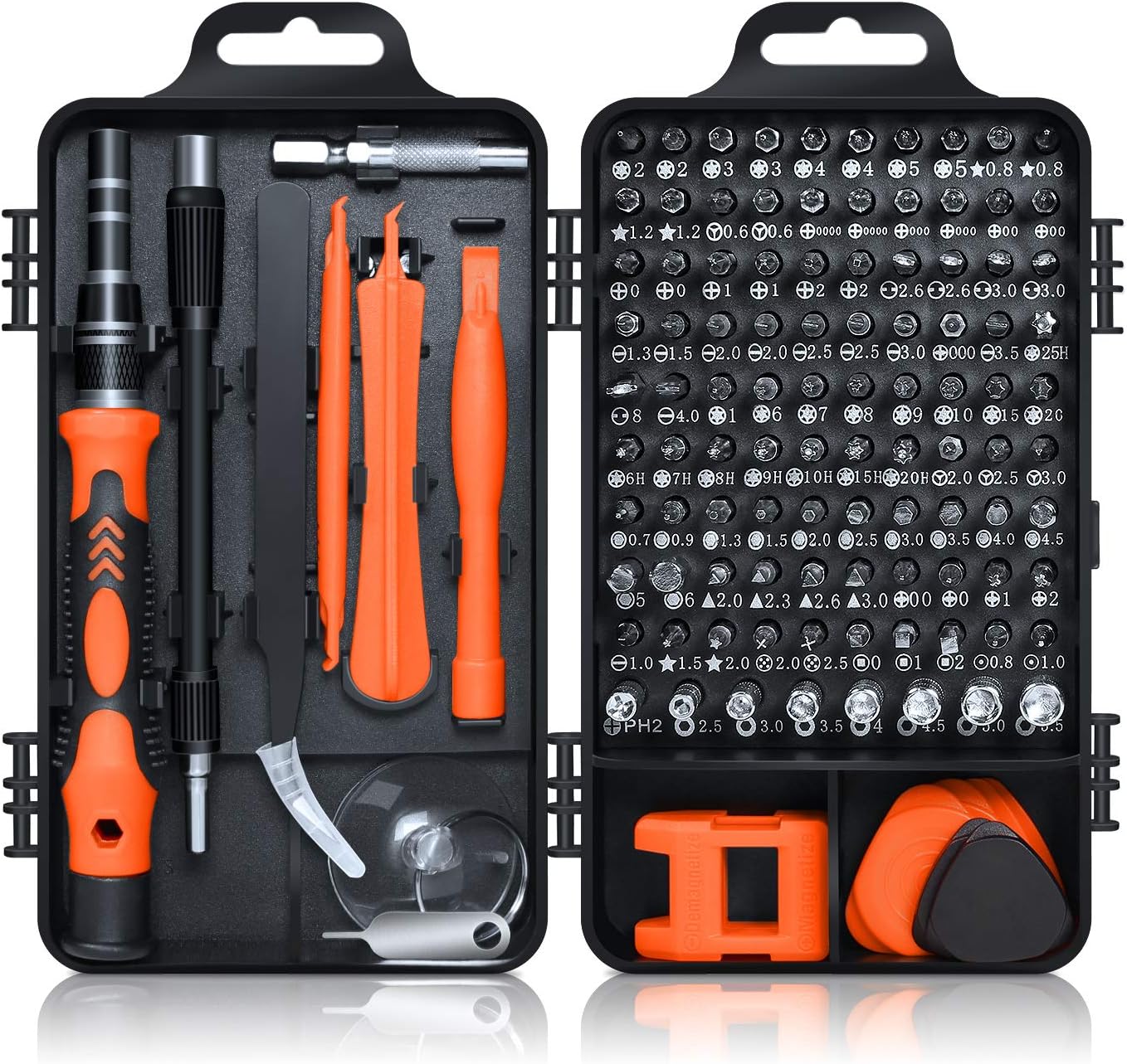 ROADTEC Mini Precision Screwdriver Set, 115 in 1 Magnetic Screwdriver Bit Set with Case, Impact Driver Bits Set for iPhone, Computer, PC, Watch, Glasses, Electronics