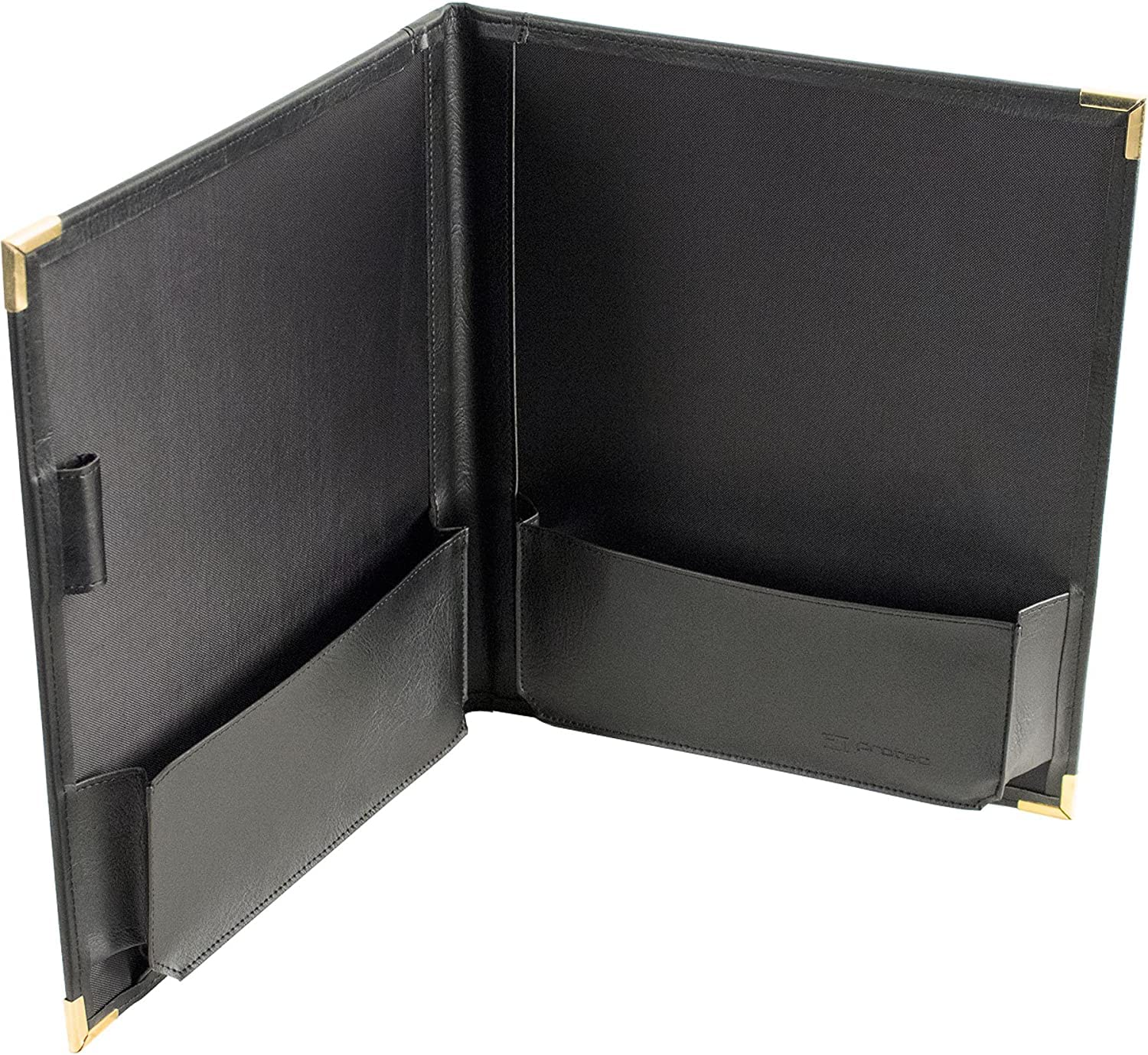 MSP-609.6-29.2 cm x 13.75 pulgadas Carpeta grande de partituras con correas de retención + clip de metal de regalo para orquesta, banda, reproductor de instrumentos (juego de paquete)