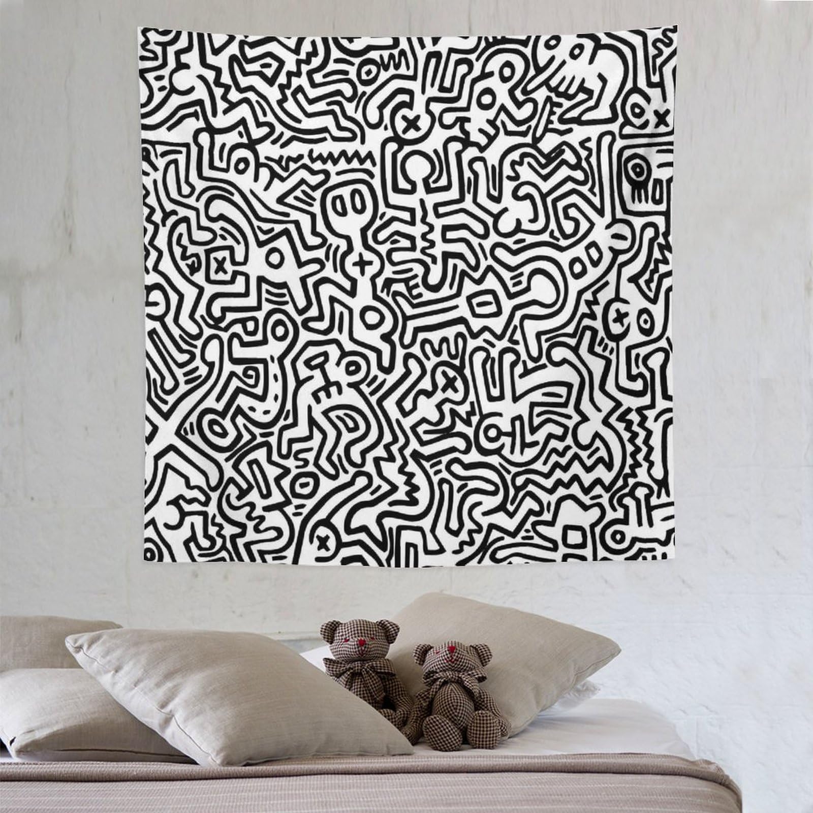 キースヘリング Keith Haring ウォールデコ シャワーカーテン
