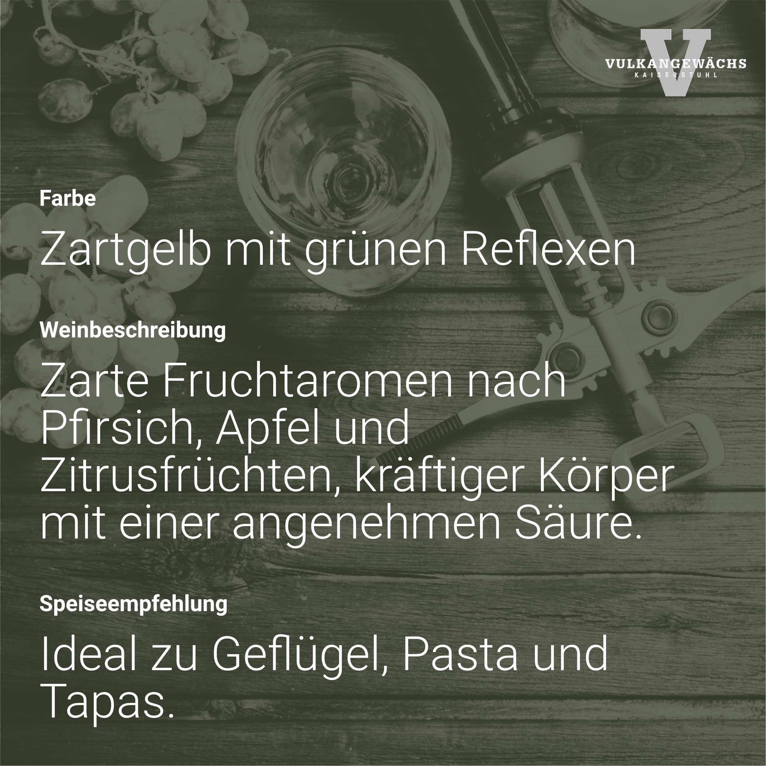 Vulkangewächs Kaiserstuhl Grauburgunder QbA trocken - SILBER 2026 AWC Vienna - Weißwein trocken mit zarten Fruchtaromen nach Pfirsich, Apfel & Zitrus - Badischer Wein (6 x 0,75 l)