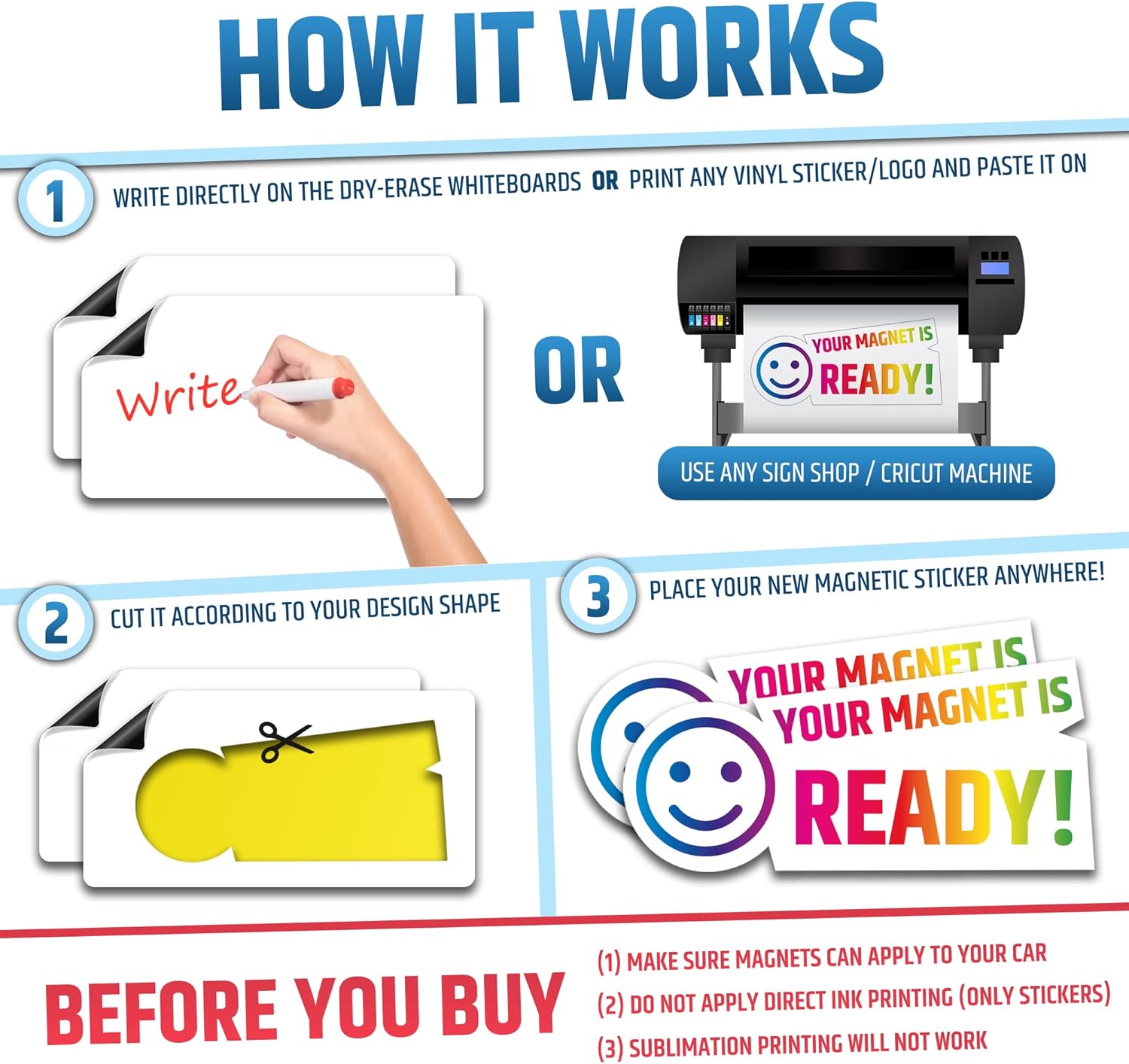 24"x12" + 12"x18" Magnetic Car Signs | Bundle