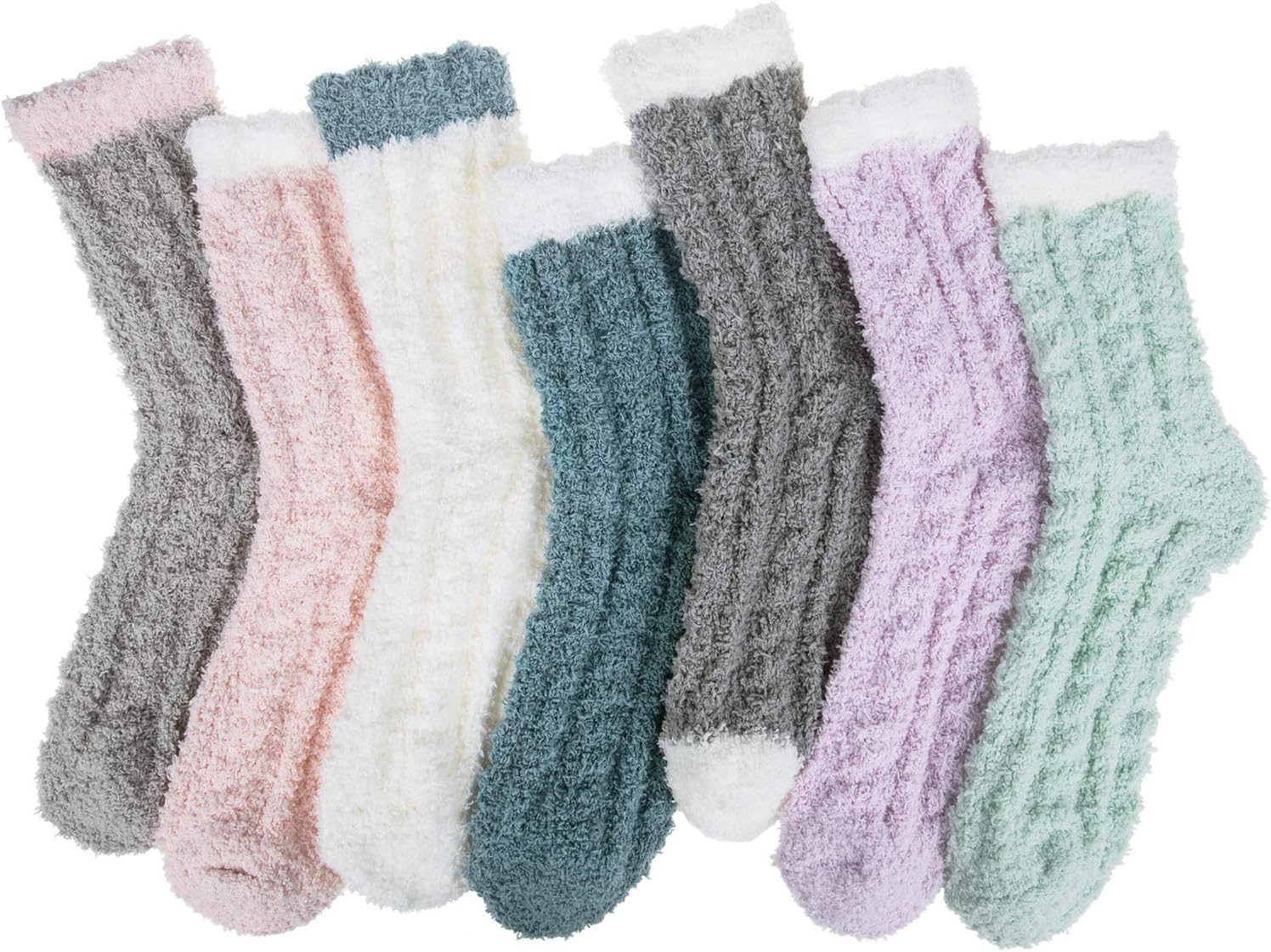 Chalier Womens Winter Fuzzy Socks Cozy Fluffy Sock Warm Fuzzy Christmas Socks for Women