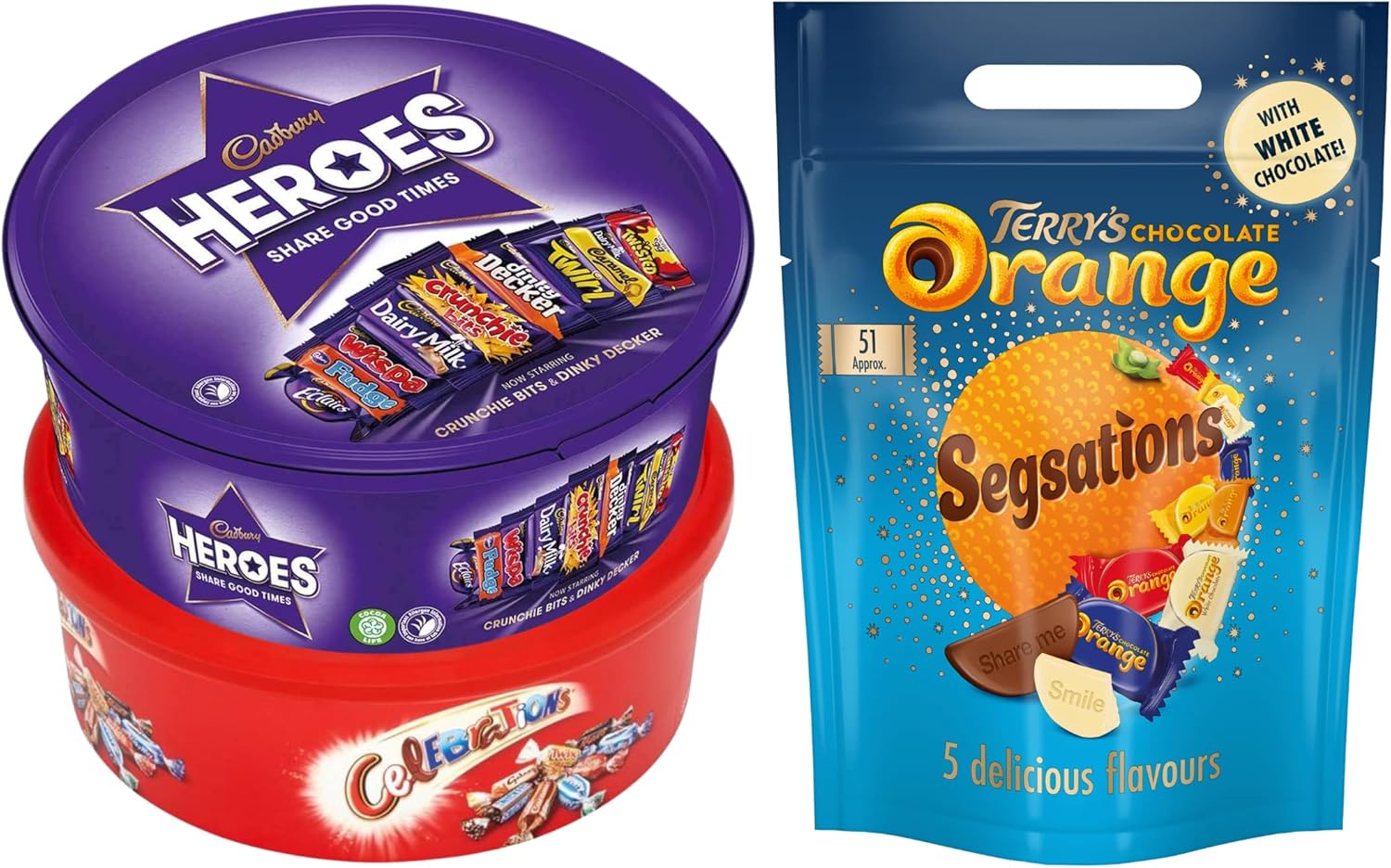 Christmas Chocolate Tubs Bulk Of Cadbury Chocolate Bundle 1 Heroes