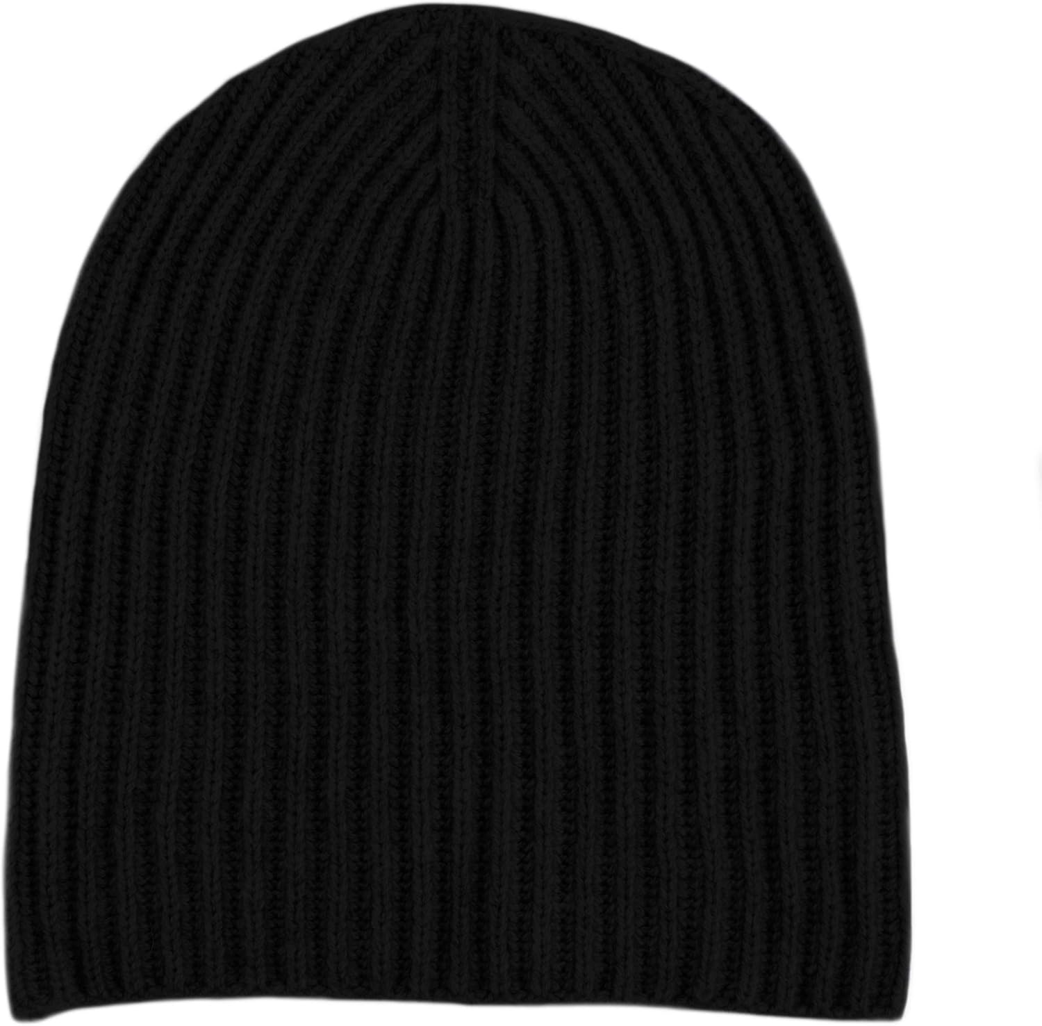 Shorts of Hawick Men's Ribbed 100% Cashmere Beanie Hat - Black - Made in Scotland by Love Cashmere - Image 2
