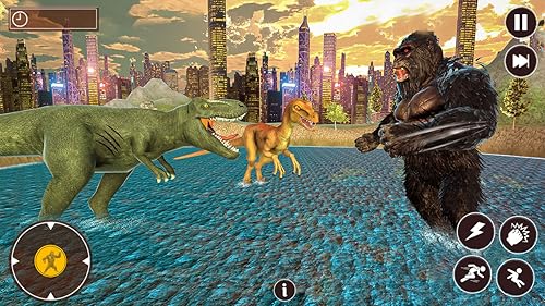 jogos de caça e luta de gorila irritado de pé grande selvagem: jogo de luta de ataque de cidade de g