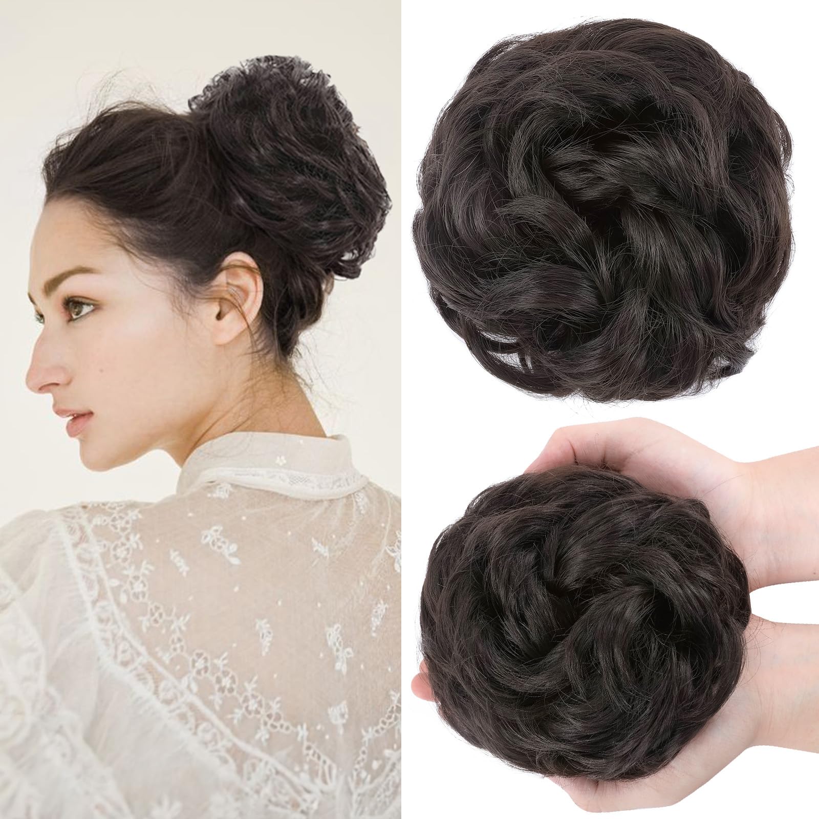 SEGOHAIR Messy Bun Hair Piece Fake Hair Bun Hair Scrunchies Bun