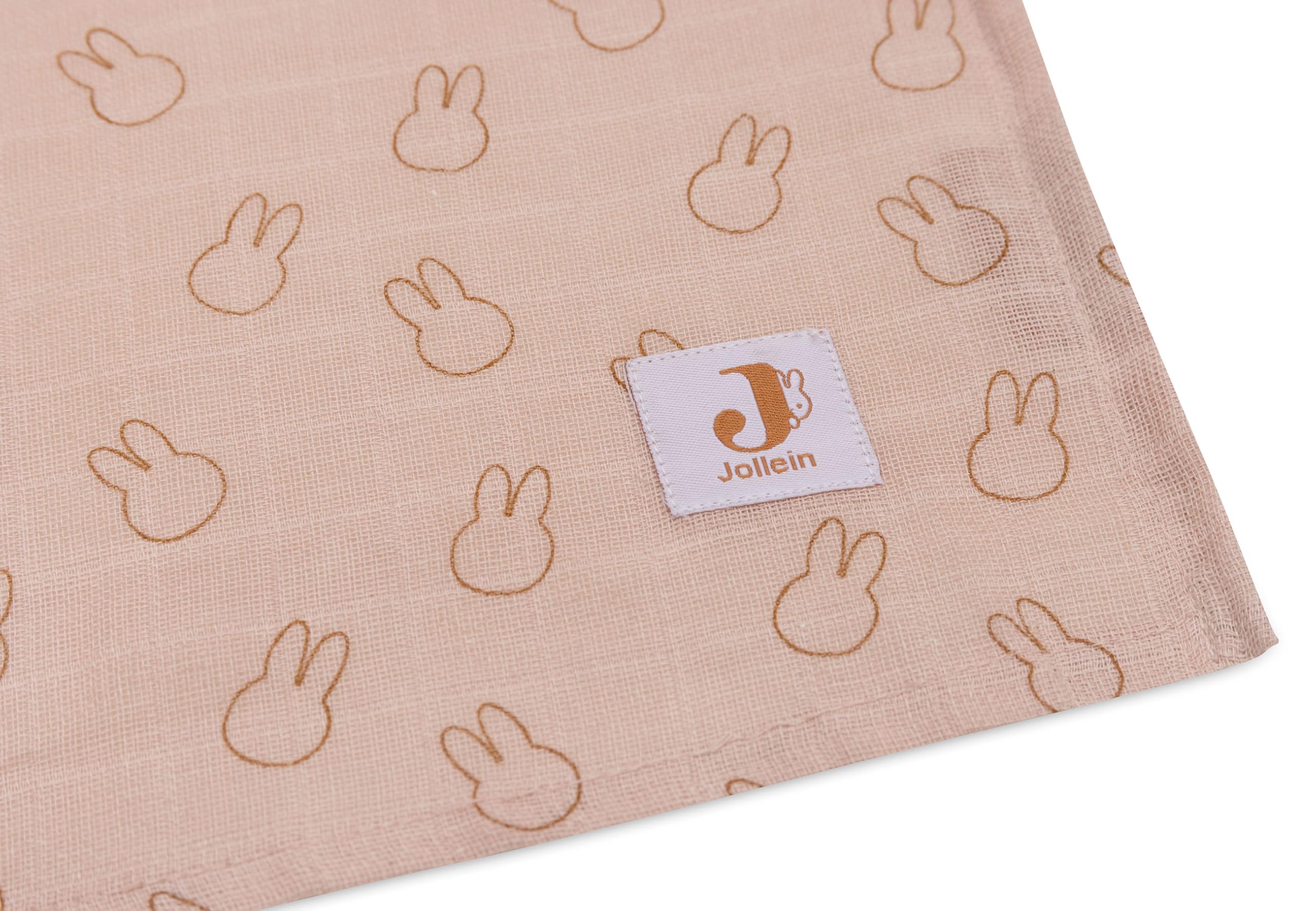 Jollein Baby Muslin Cloth - Miffy Silhouettes, Wild Rose - Pack of 2-115 x 115 cm - 100% Cotton - Burp Cloths Baby - Oeko-Tex Certified - Image 3