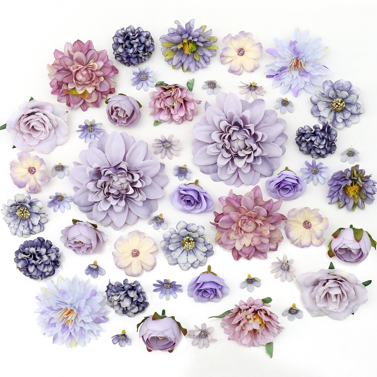 Fleurs artificielles en soie violettes pour personnaliser vos cadeaux et bouquets de diplôme