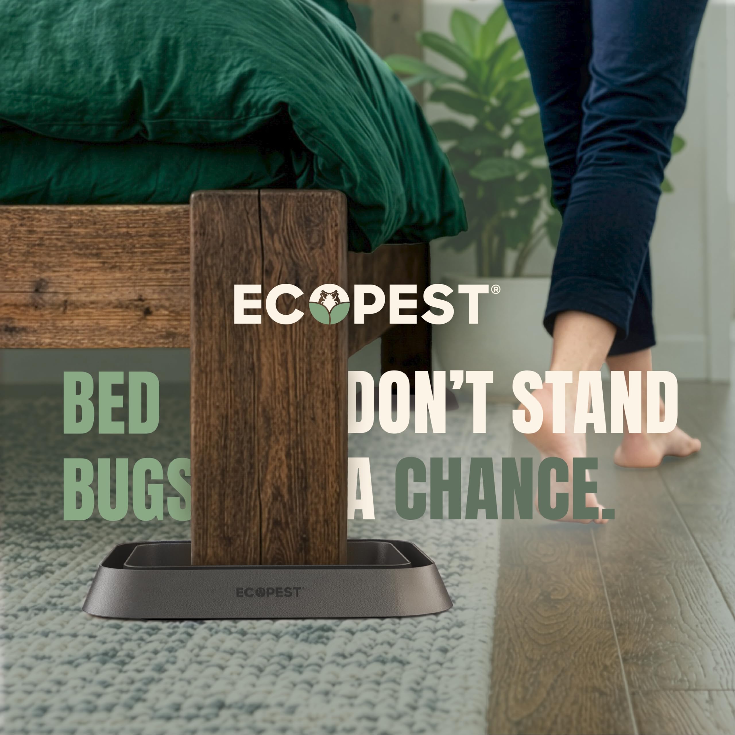 ECOPEST Trappole per Cimici dei Letti – Confezione da 8 | Bed Bug Blocker (XL) Trappole Intercettatori (Nera) | Monitor, Rilevatore e Trappola della Gamba del Letto (Extra Grande)