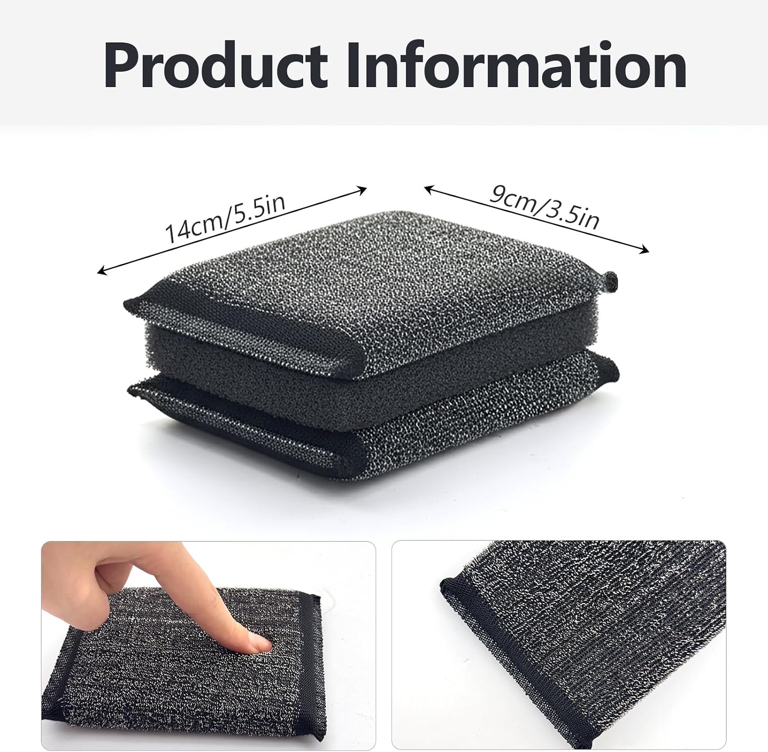 6 Pcs Steel Wool Scrubber Kitchen Sponges Non Scratch Scrubbers Heavy Duty image 2