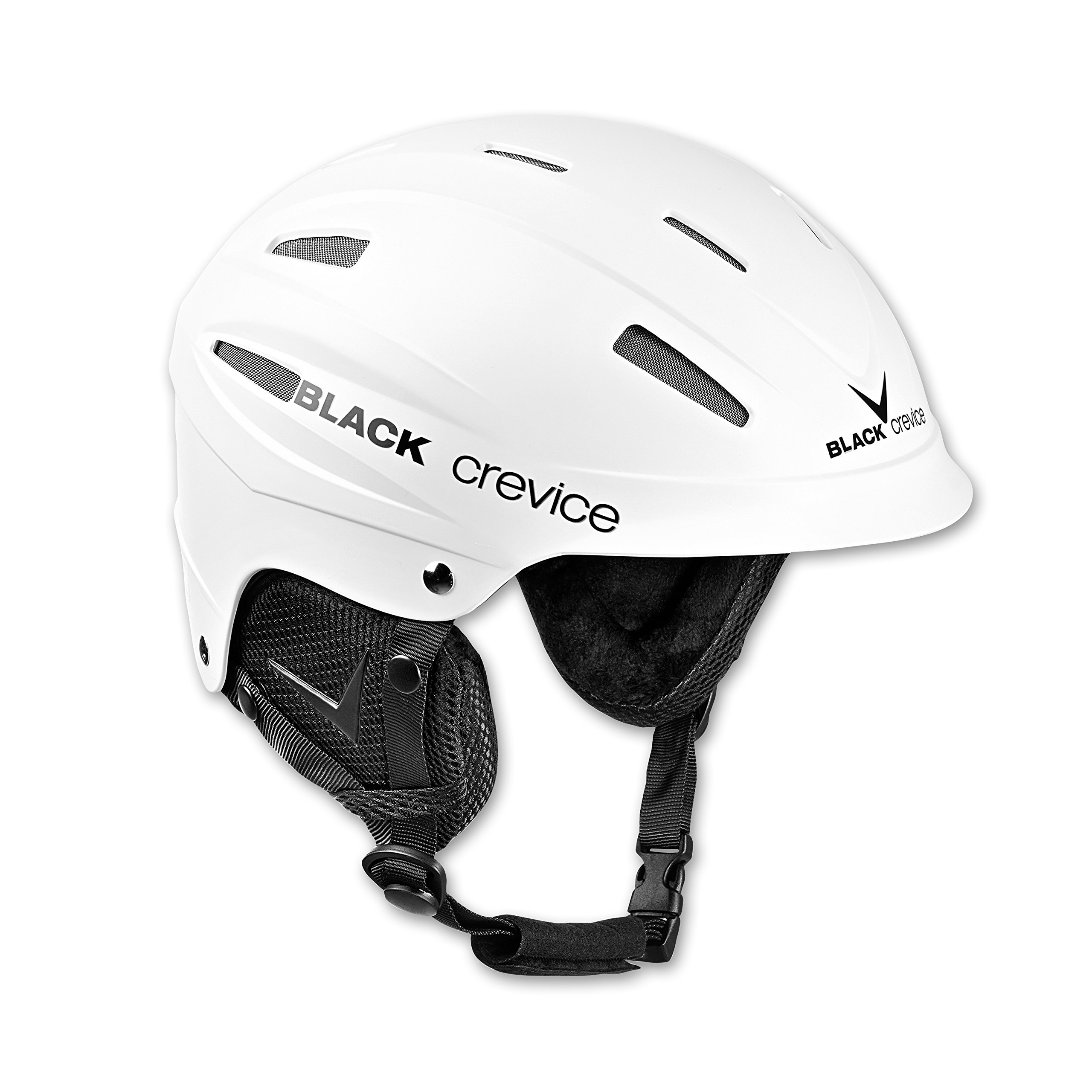 Casque De Ski Black Crevice Ischgl – Coque ABS, Ventilation 6 Trous, Doublure Lavable, Taille Réglable S/M/L – Homme, Femme, Enfant