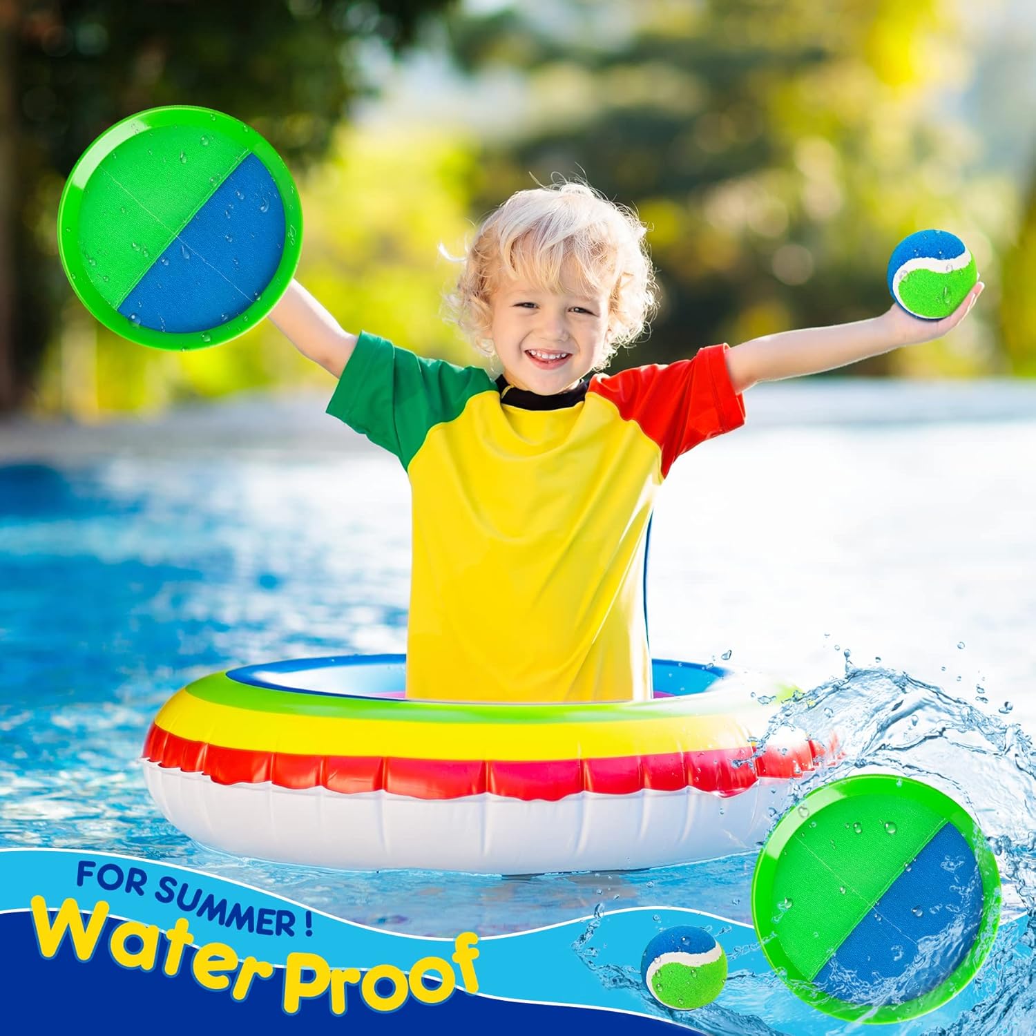 Ball Game Outdoor Toss and Catch Ball Paddle Sticky Ball Game Classic Sport Set Yard Indoor Lawn Beach Toy for 3 4 5 6 7 8 9 10 11 12 Years Old Kid Boy Girl Adult Family Party Halloween Birthday Gift : Toys & Games