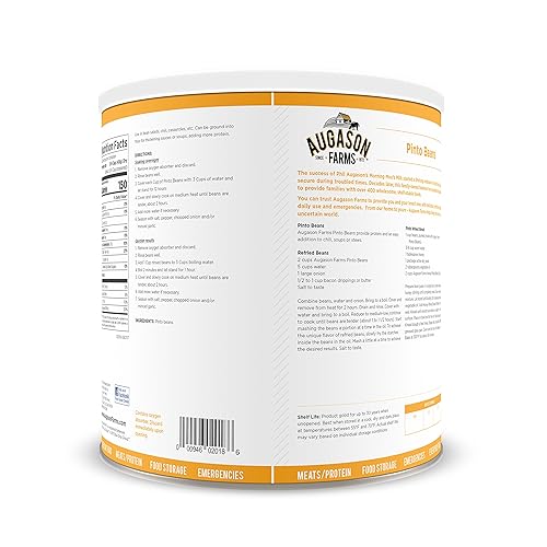 Miniatura 9 de Augason Farms Pinto beans - Cubo de almacenamiento de alimentos a granel de emergencia de 4 galones 253 porciones