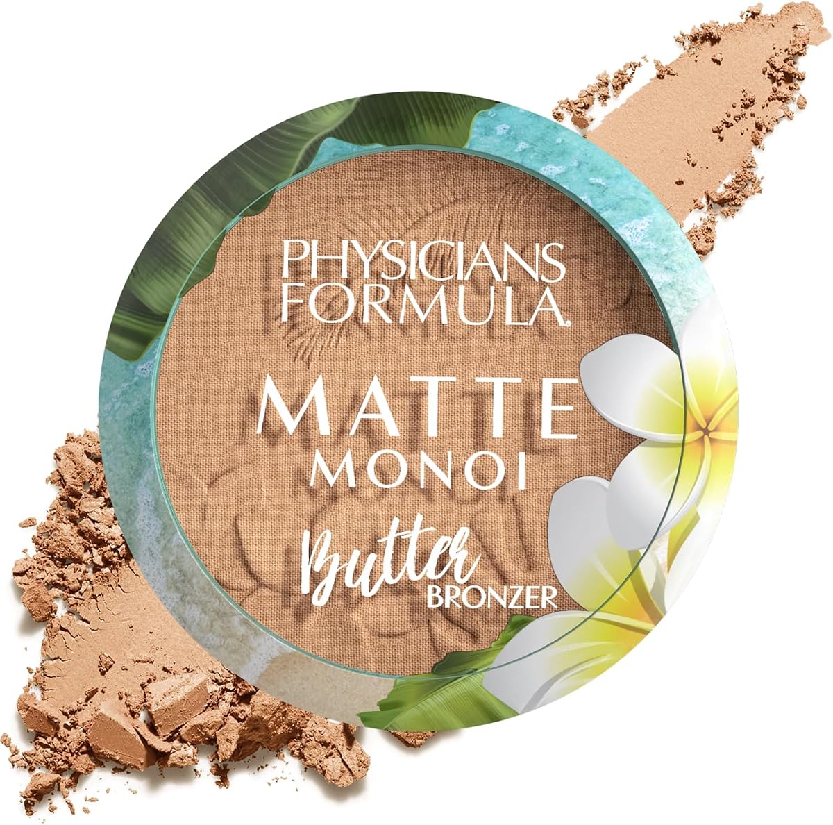 Matte Monoi Butter Bronzer Matte Bronzer Powder Maquillaje facial, Dermatólogo probado, Bronceador ligero