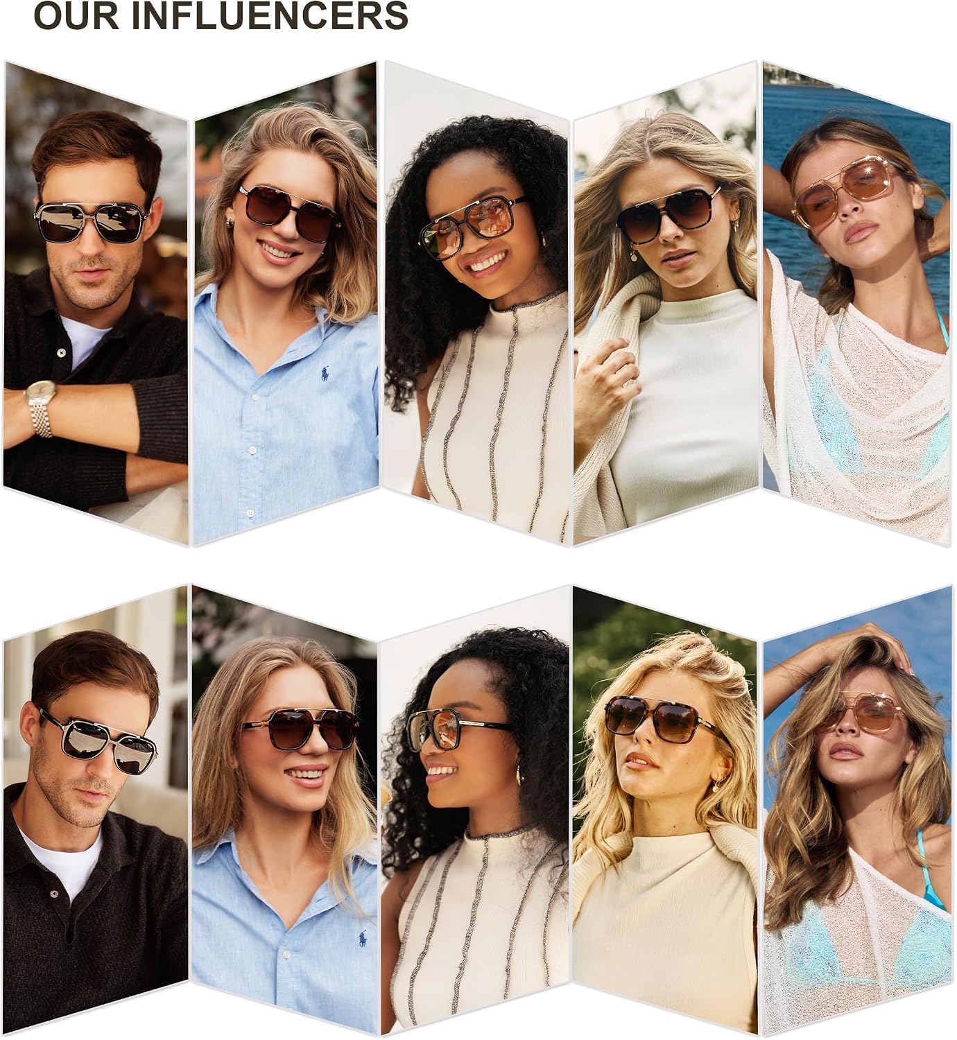 SOJOS Big Trendy Polarized Aviator Sunglasses for Women Men, 80s 90s Retro Square Aviators Sun Glasses SJ2672 image 3
