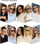 SOJOS Trendy Polarized Aviator Sunglasses for Women Men, 70s 80s Retro Square Aviators Sun Glasses SJ2672