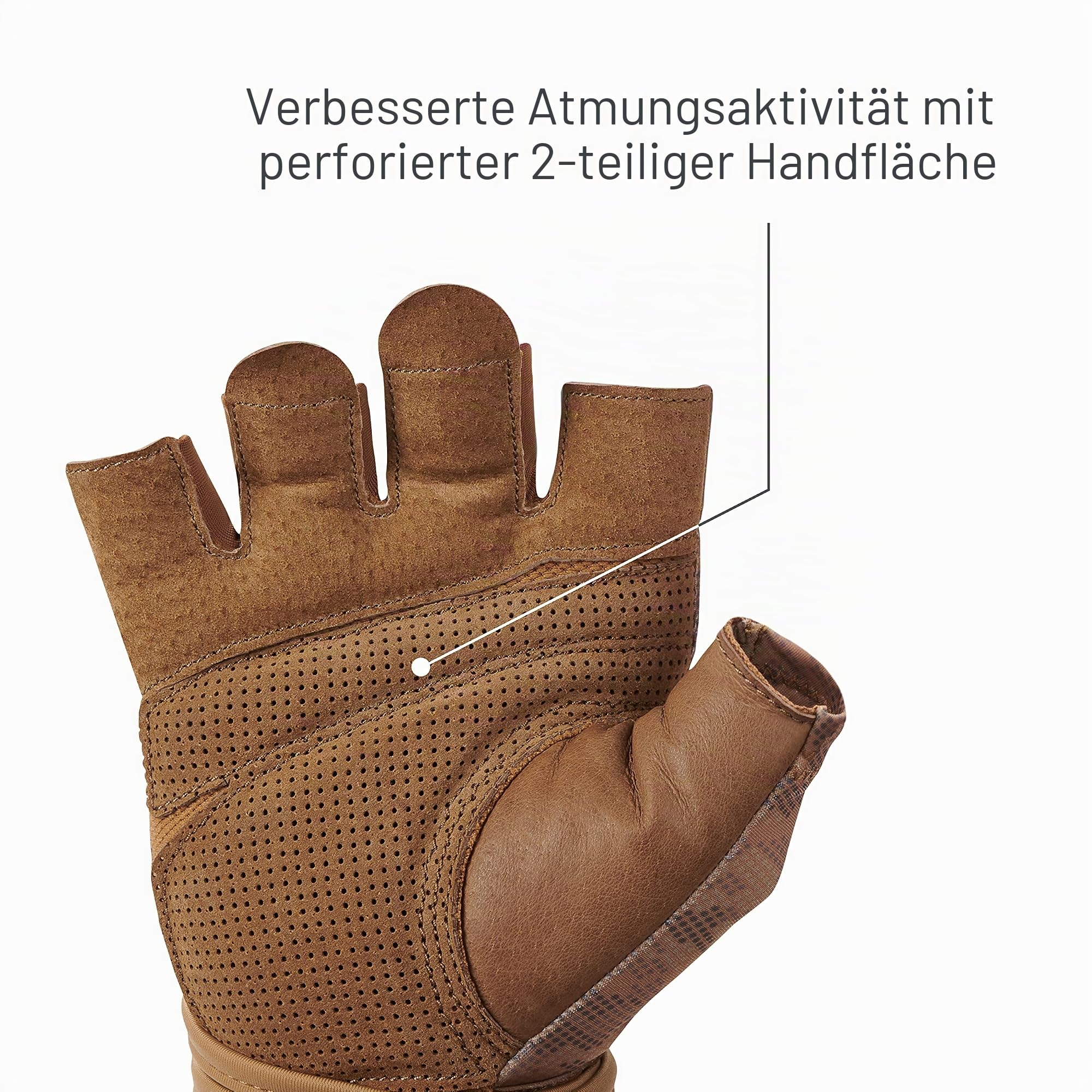 Harbinger Pro Wristwrap 2.0 Gewichtheberhandschuhe – Echtes Leder, integrierte Handgelenkstützen, 4-Wege-Stretch, perforiertes Design – Maximaler Halt – Unisex