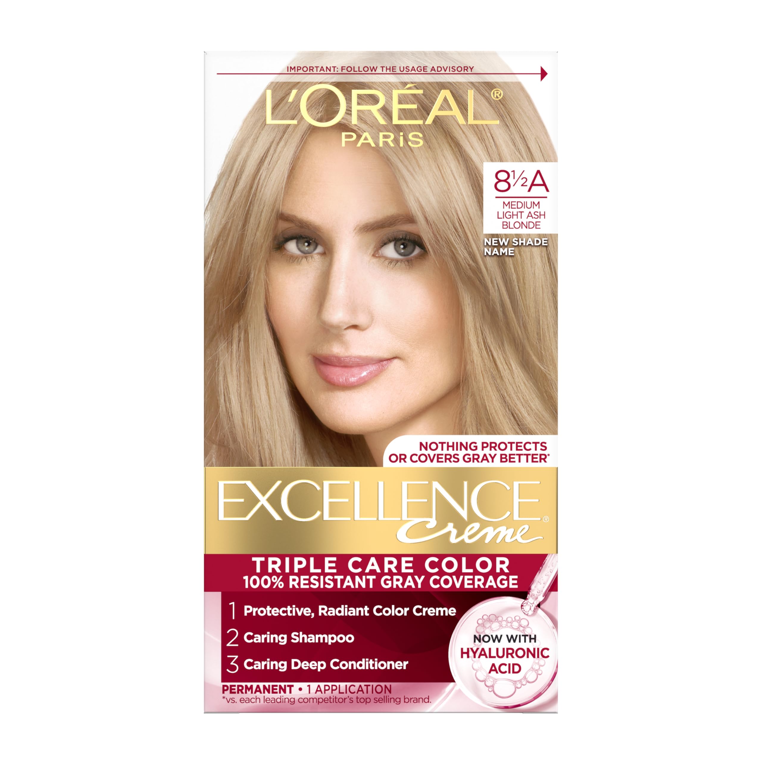 L'Oreal Excellence Creme Pro - Keratine # 8.5A Champagne Blonde - Cooler 1 Application (並行輸入品)