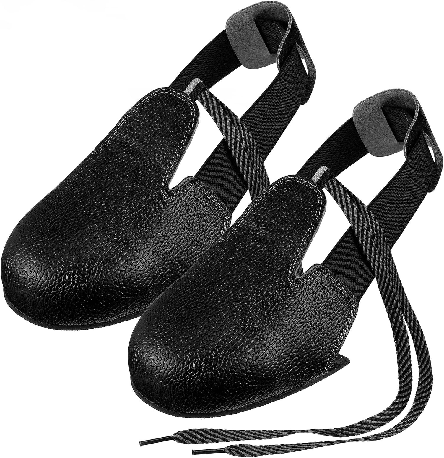 EXCEART Steel Toe Cap 1 Pair Safety Shoe Caps Universal Anti- smash Leather Shoes Covers Overshoes Accessories with Adjustable Strap for Industry Workplace