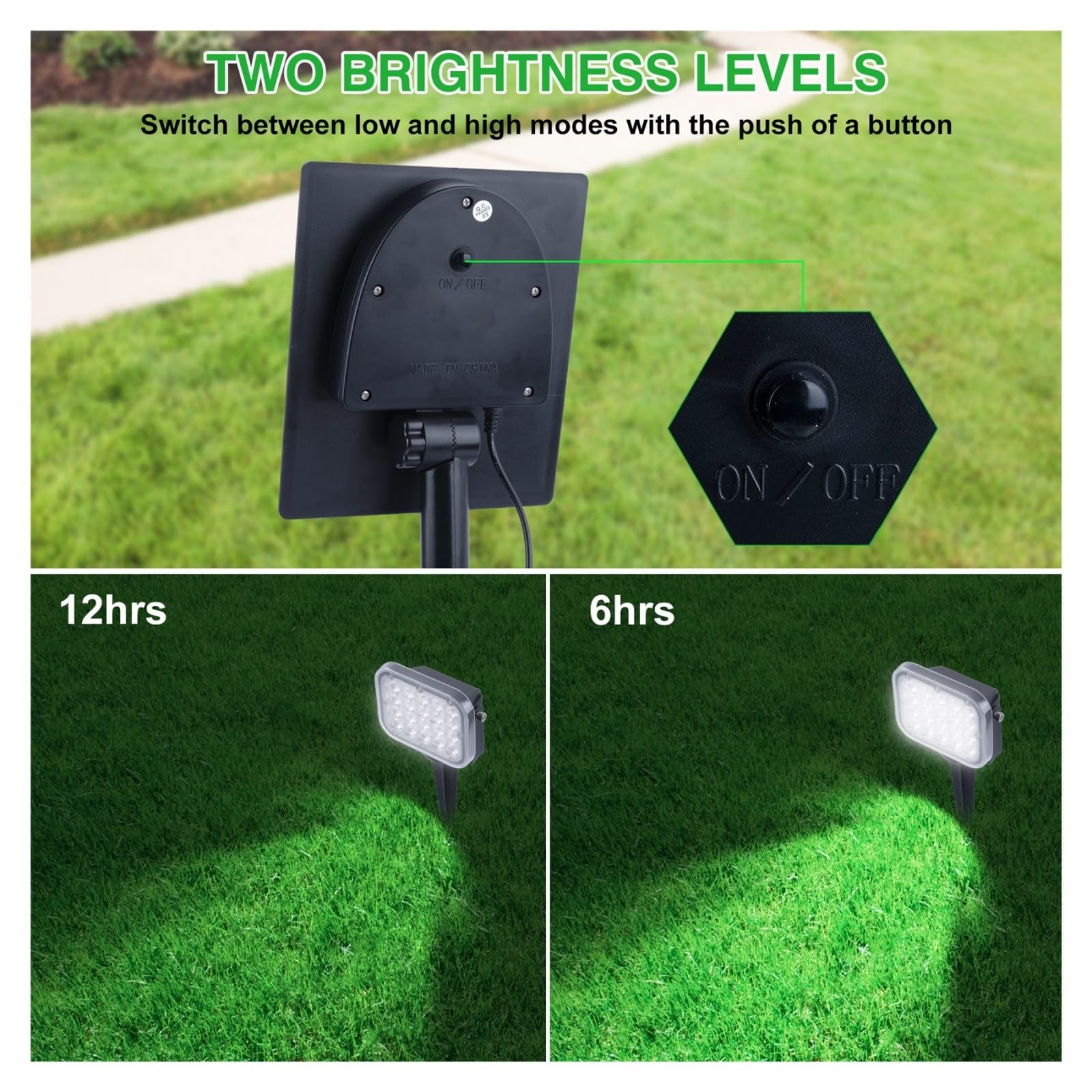 DELURA Focos solares LED 6000k Solar Garden Light Outdoor Solar Powered Spotlight Lámpara De Pared Solar IP65 Luz De Paisaje Impermeable For Jardín El Ahorro de energía