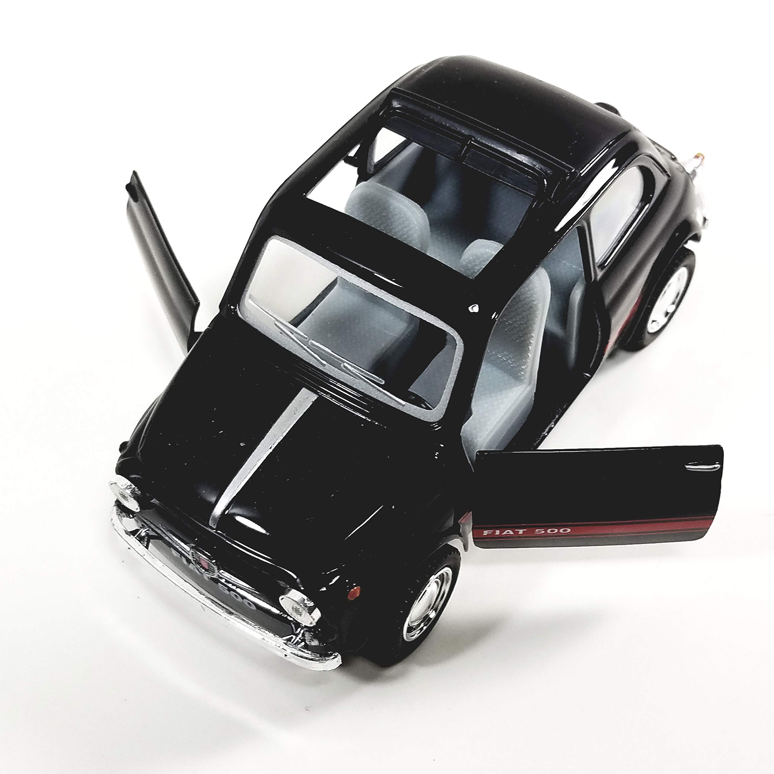 Amazon.com: Kinsmart. Fiat 500 Jet Black 2 Door Hardtop with