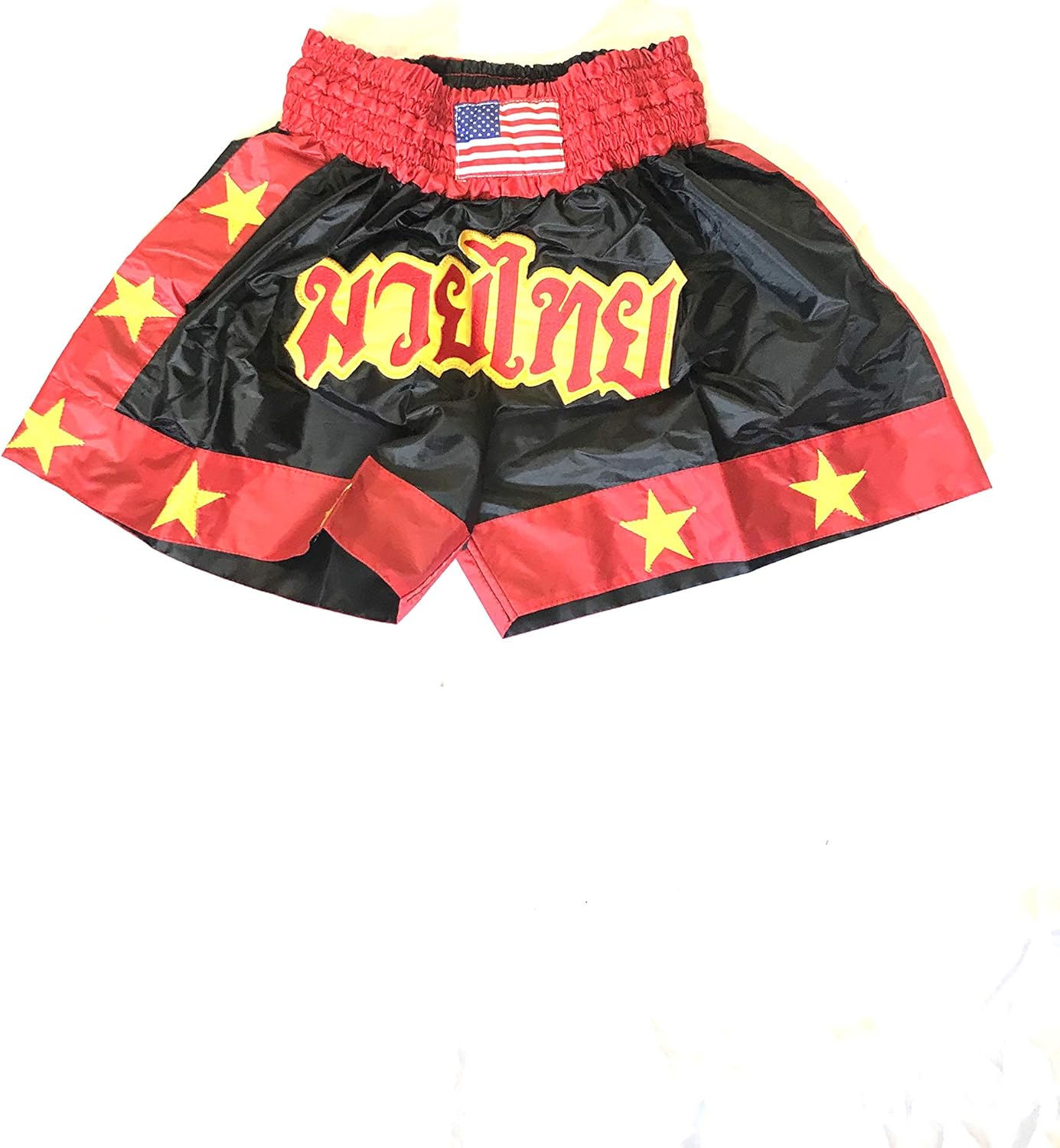 Muay Thai Fight Shorts in Red Black Martial Arts, Sparring Fitness Gym Equipment Grappling Shorts, Kickboxing Shorts, Fighting Shorts, Muay Thai Training Shorts