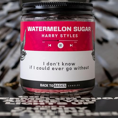 Miniatura 7 de Sandía Azúcar  Vela perfumada de cera de coco de soja vegana de 9 onzas con caja de regalo  Fragancia floral  +50 horas de tiempo de combustión
