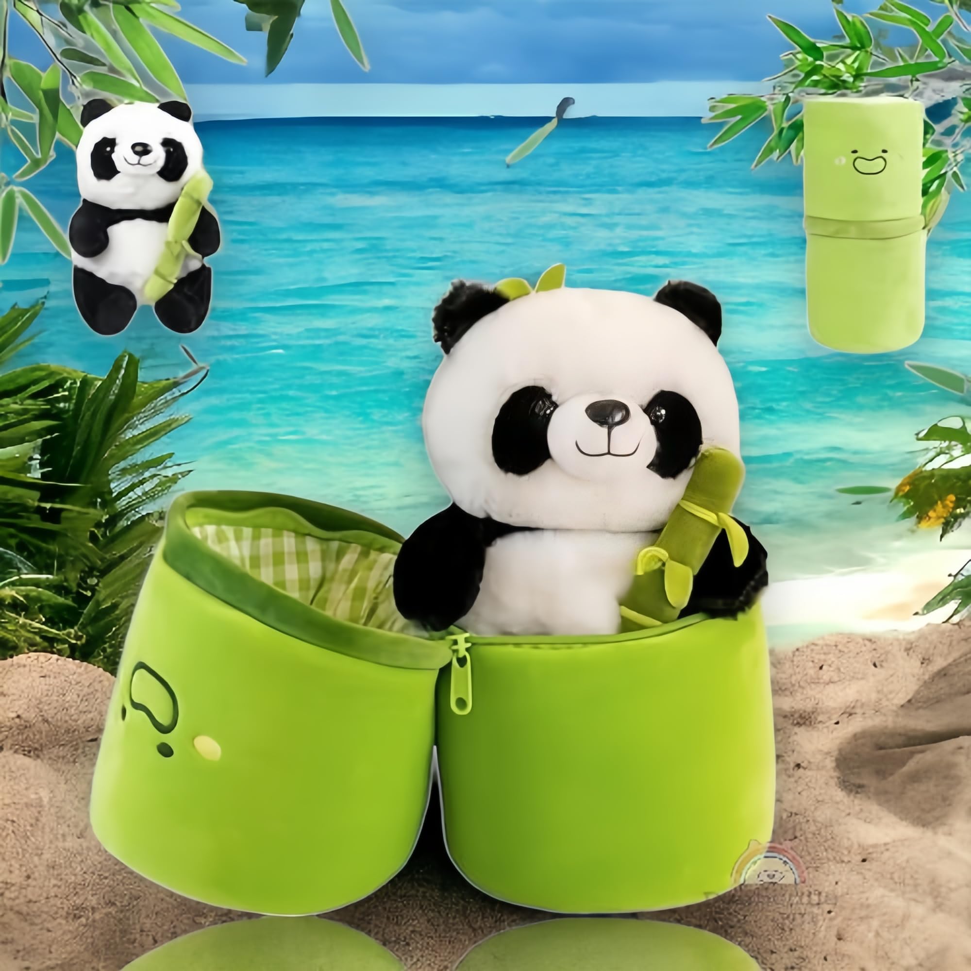 Doabealle Toys Bamboo Panda Teddy 30cm Cute Panda with Bamboo in a Bamboo Stuffed Animal Plushie Birthday Gift for Boys, Girls and Kids (Bamboo Panda Medium Size 12inch) (B0D1369WBZ) Amazon Price History, Amazon Price Tracker