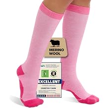 Merino Wool Compression Socks for Women Men 15-20 mmHg for flying
