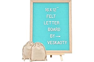 12"x16" Navy Blue Felt Letter Board with 402 Interchangeable Letters, Numbers and Symbols