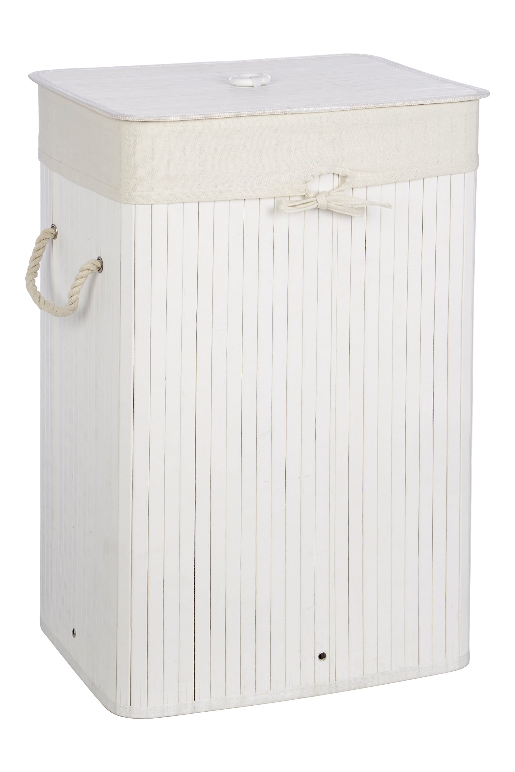 Premier Housewares Kankyo Bamboo Laundry Hamper White