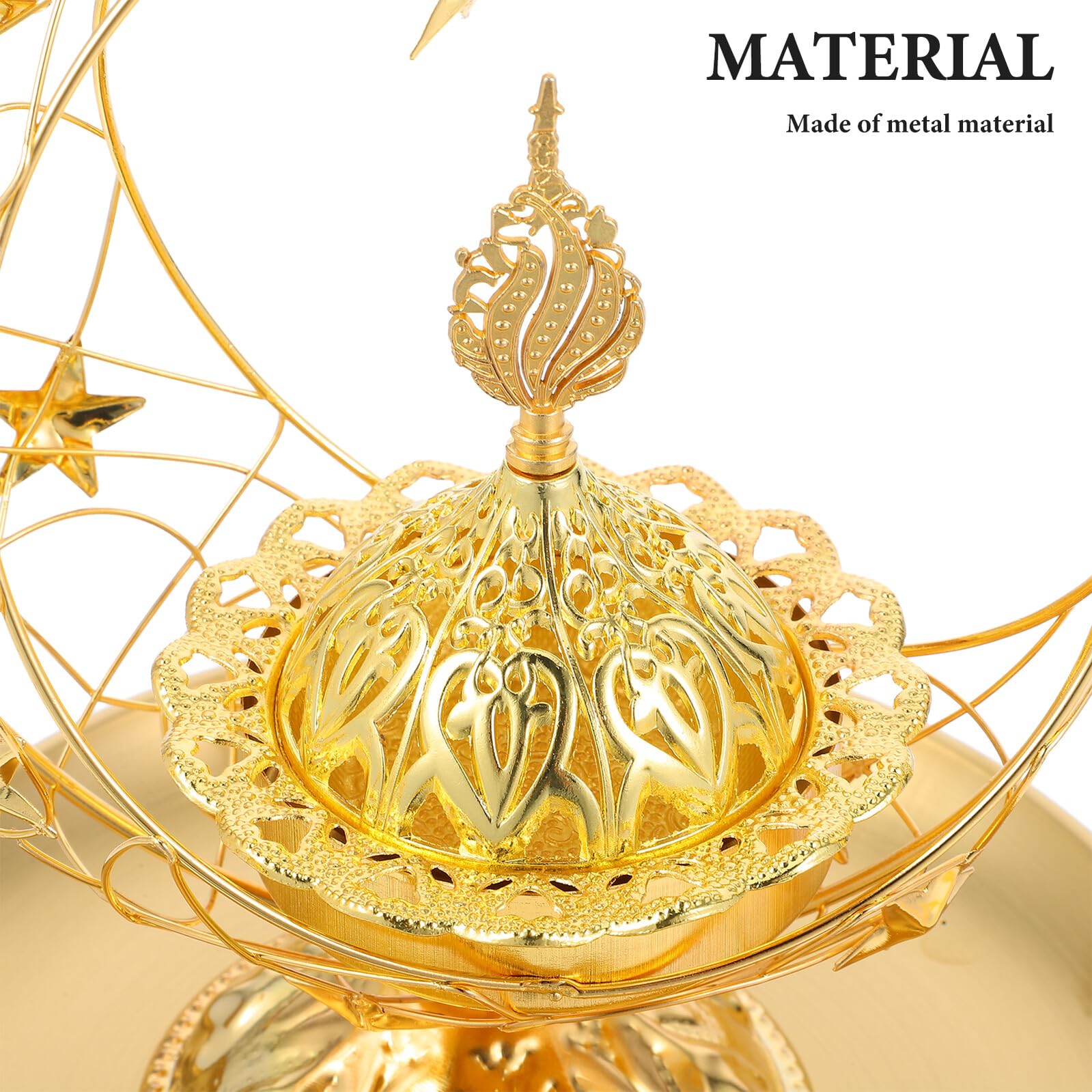 Goldene Metall Räucherpfanne als Halter Satz für Eid Deko