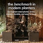 Veradek Bloc Series Planteur en plastique Cube - Grand planteur carré pour patio/jardin intérieur ou extérieur.Utiliser le tout-temps durable avec des trous de drainage.Décor moderne pour les plantes, arbres, fleurs