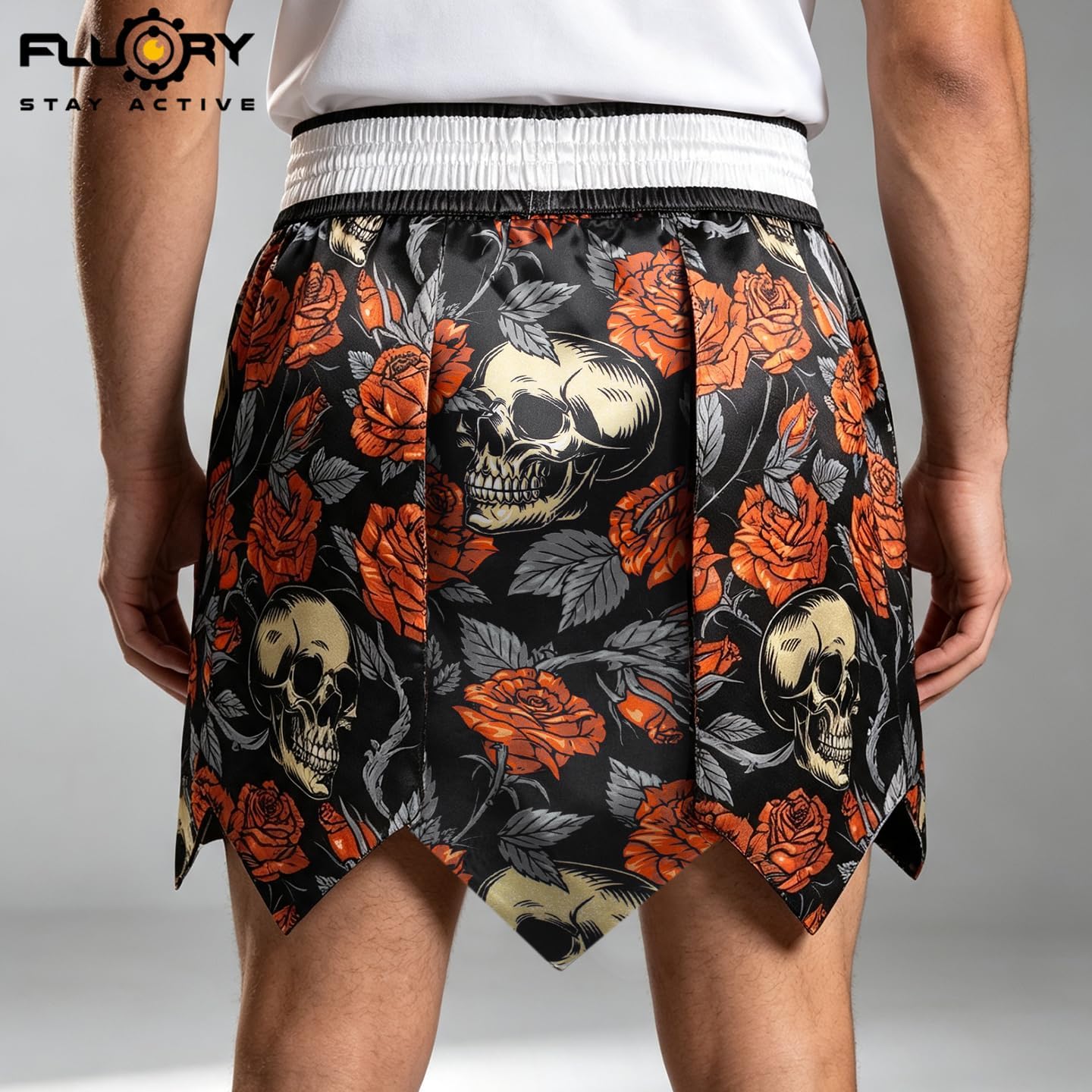 FLUORY Muay Thai Shorts for Men Women - Quick Dry Kickboxing Fight