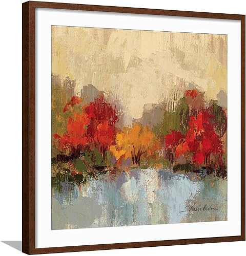 Miniatura 8 de Silvia Vassileva - Lienzo decorativo para pared, diseño de otoño Riverside I, decoración escénica, 24 x 24 pulgadas