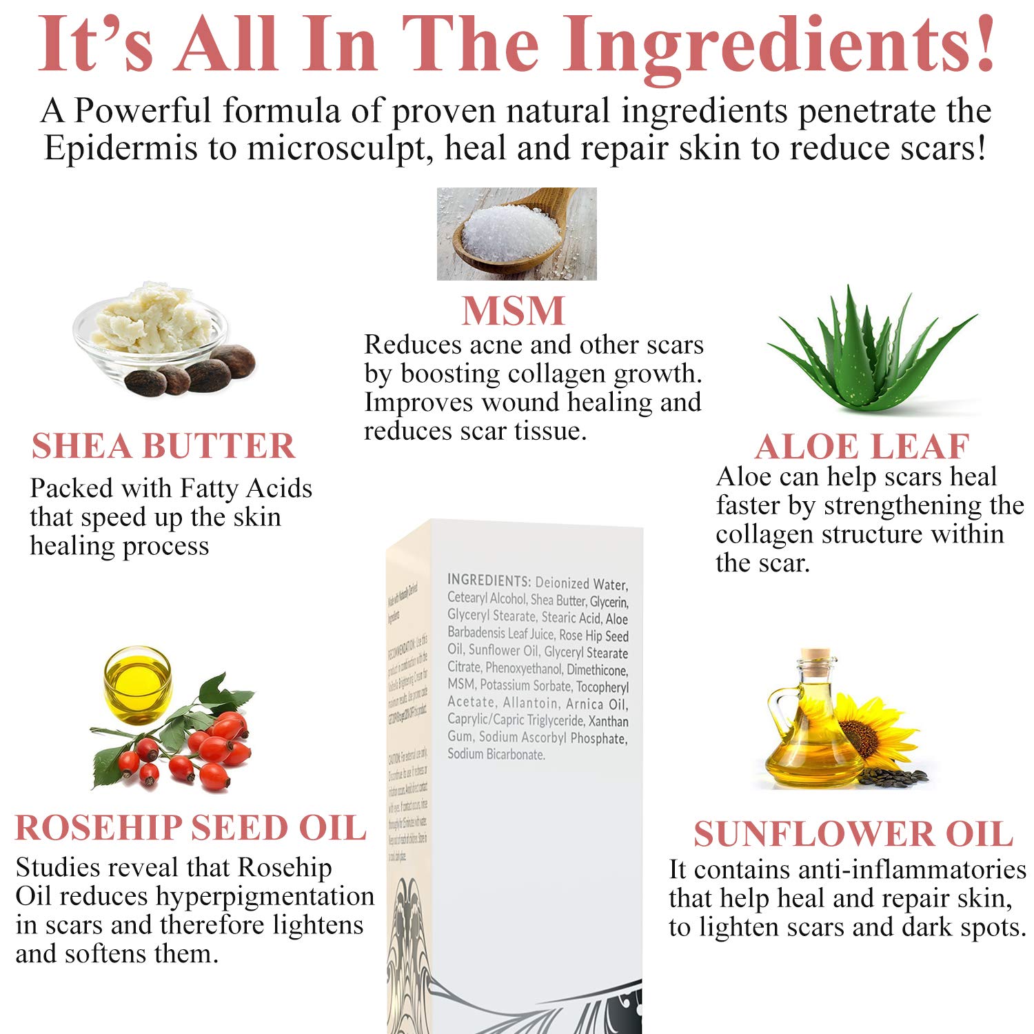 Scar & Bruise Removal Cream Best Treatment Remedy for Healing, Skin