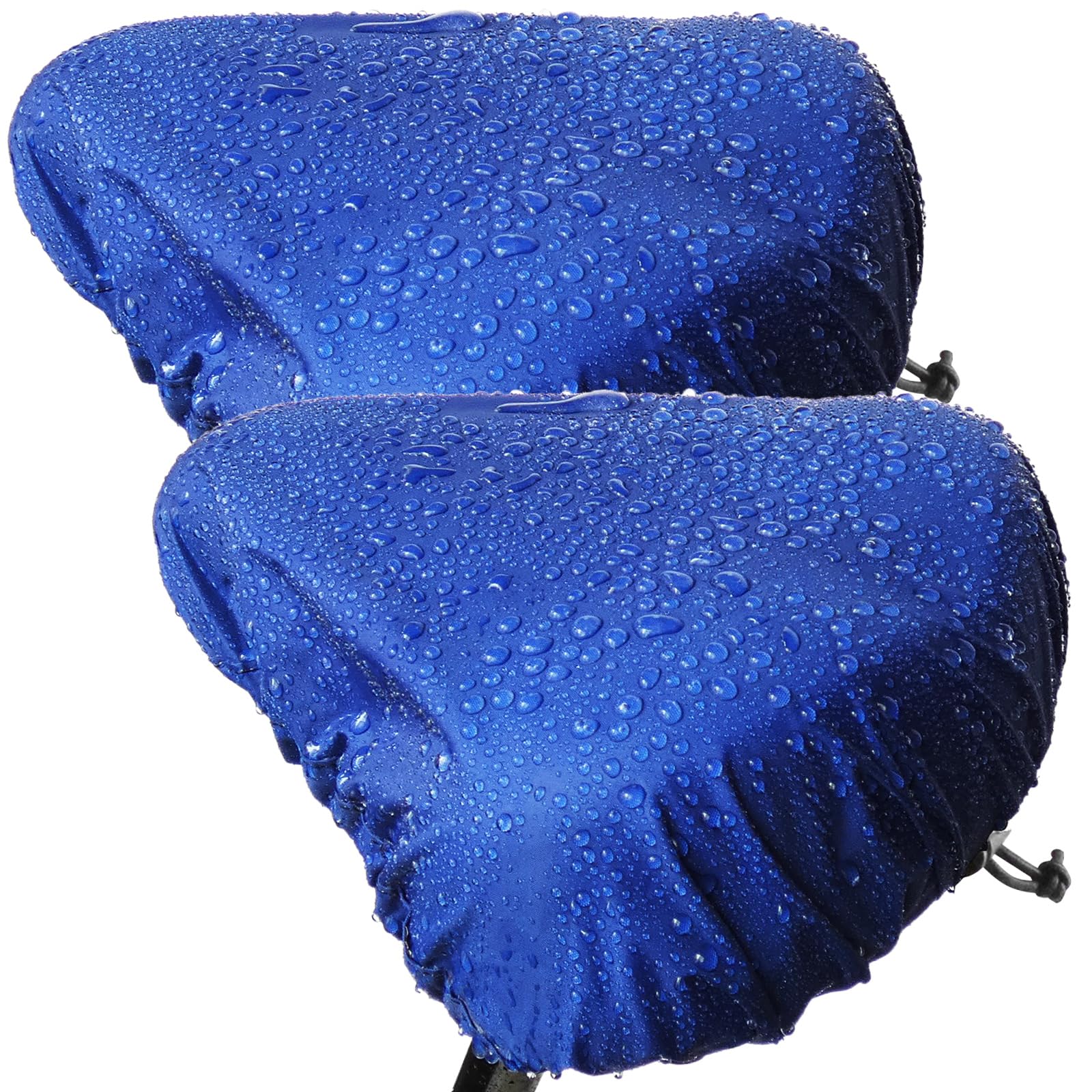 Waterproof Bicycle Seat Covers Dustproof Rainproof UV-Resistant and Windproof Easy to Install and Clean Reusable Suitable for Men’s and Women’s City Bike and Wide Seats(2pcs Blue)