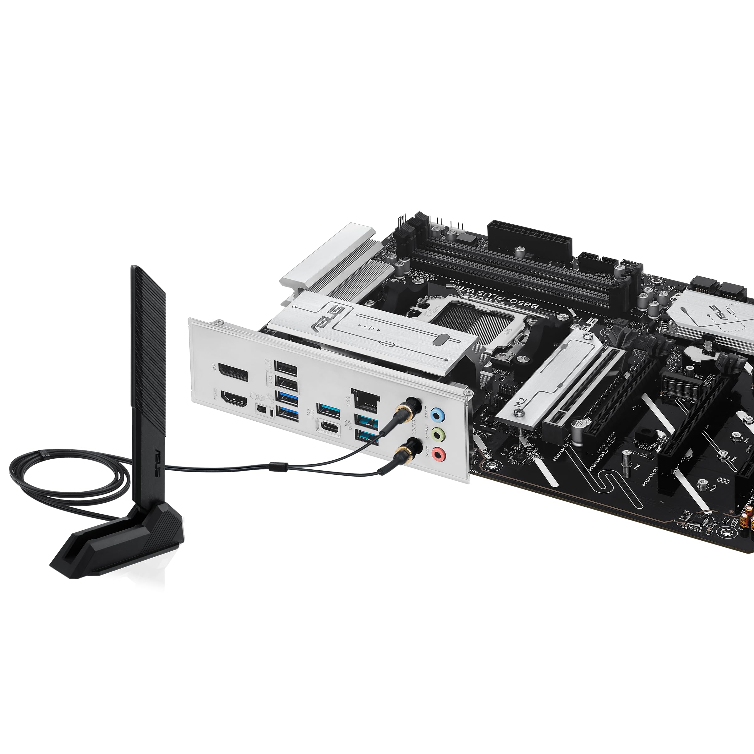 ASUS Prime B850-PLUS Gaming Mainboard Sockel AMD AM5, ATX (DDR5, PCIe 5.0, 3X M.2, WiFi 6E, DisplayPort, HDMI, BIOS Flashback, Aura Sync)
