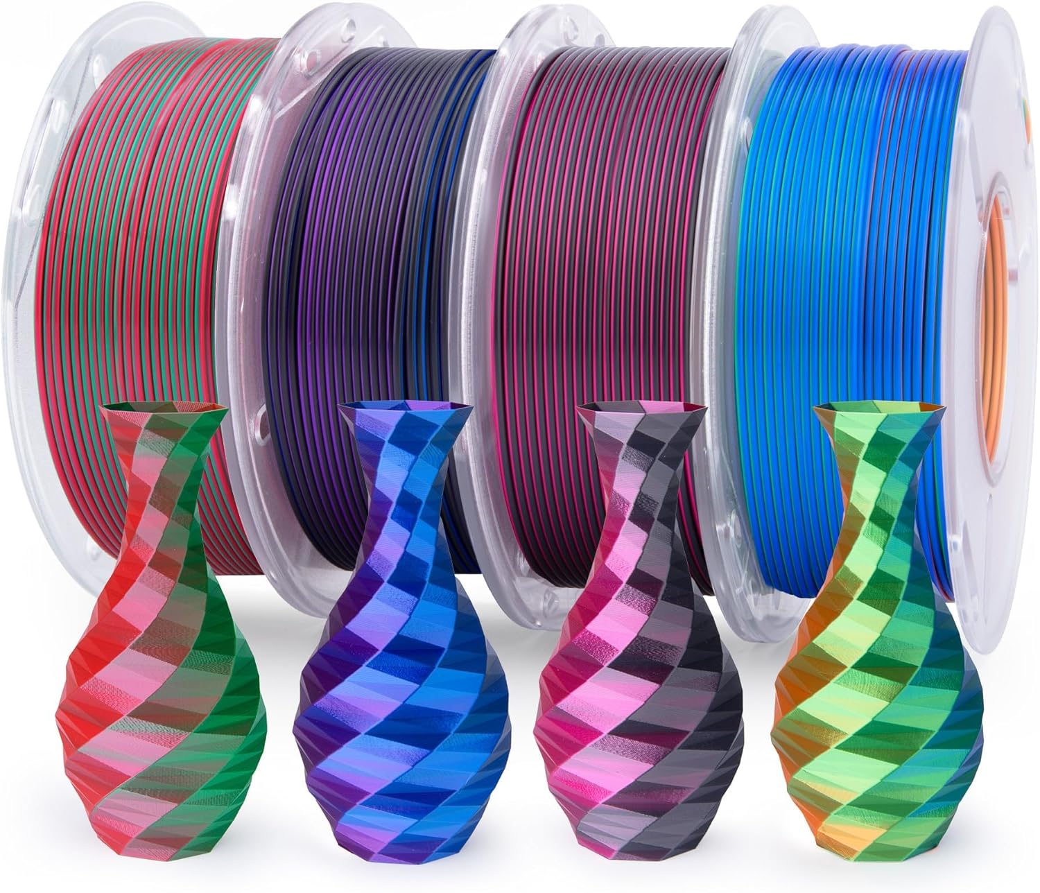 250g*4 Tri&dual Green Blue Orange/Blue Purple Black/Red Green/Black Red
