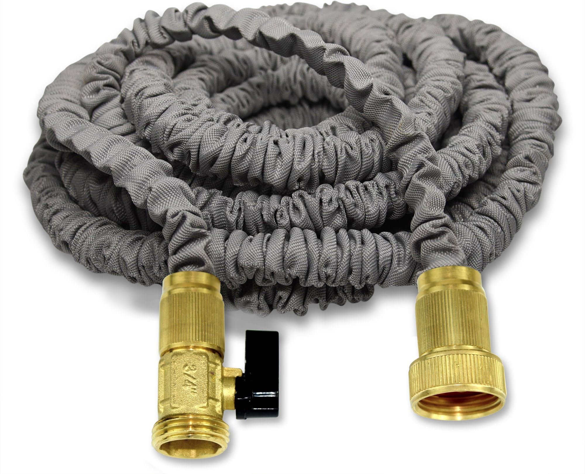 100' Expanding Hose by Titan Expandable Garden Hose Solid Brass Connectors Durable USA Standard Expandable Garden Hose