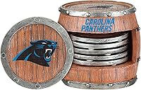 Vista 11 de FOCO NFL Team Logo 5-Pack Barrel Beverage Drink Coaster Set
