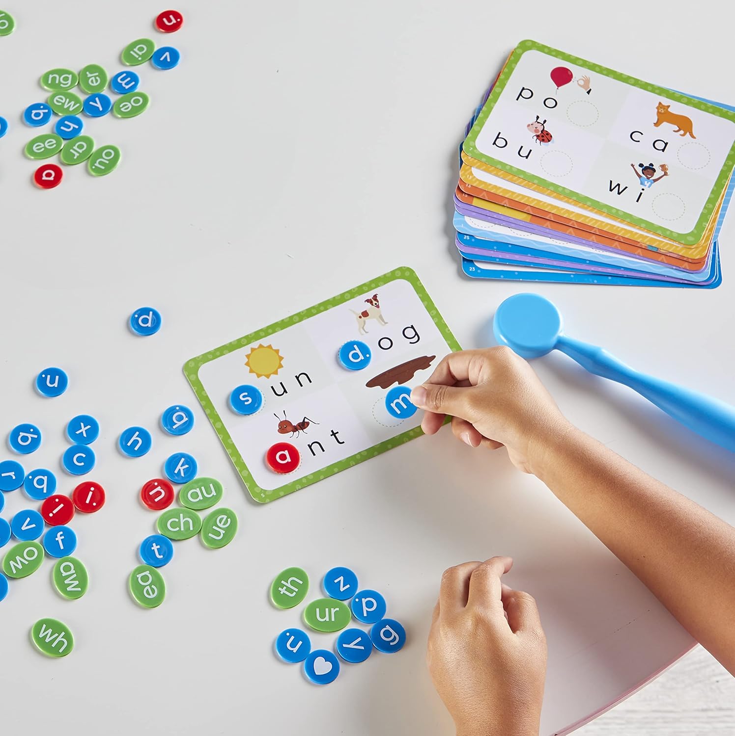 Buy hand2mind Reading Readiness Activity Set, CVC Word Games, Wand and Chips, Letter