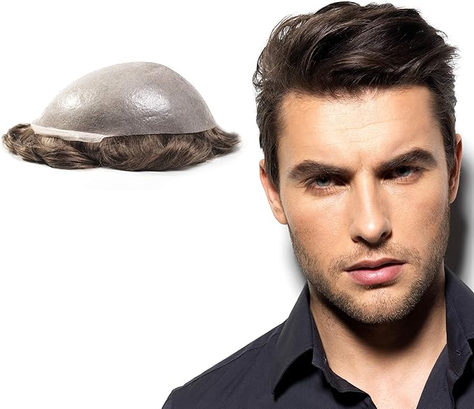 Superhairpieces Men's Toupee NM101 Premium Natural Indian Remy Hair 0