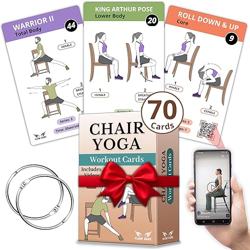 Chair Yoga for Seniors Over 60 – 70 Exercise Cards