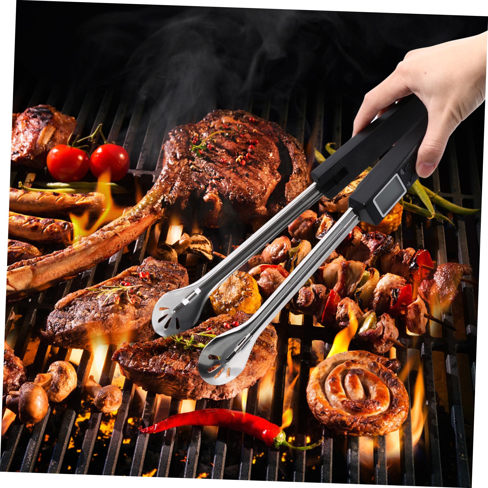 ABOOFAN Termometro per Barbecue con Sonda per Pinze per Alimenti per Letture Accurate della Temperatura per Grigliate Cottura e Cottura al Forno Utensile da Cucina