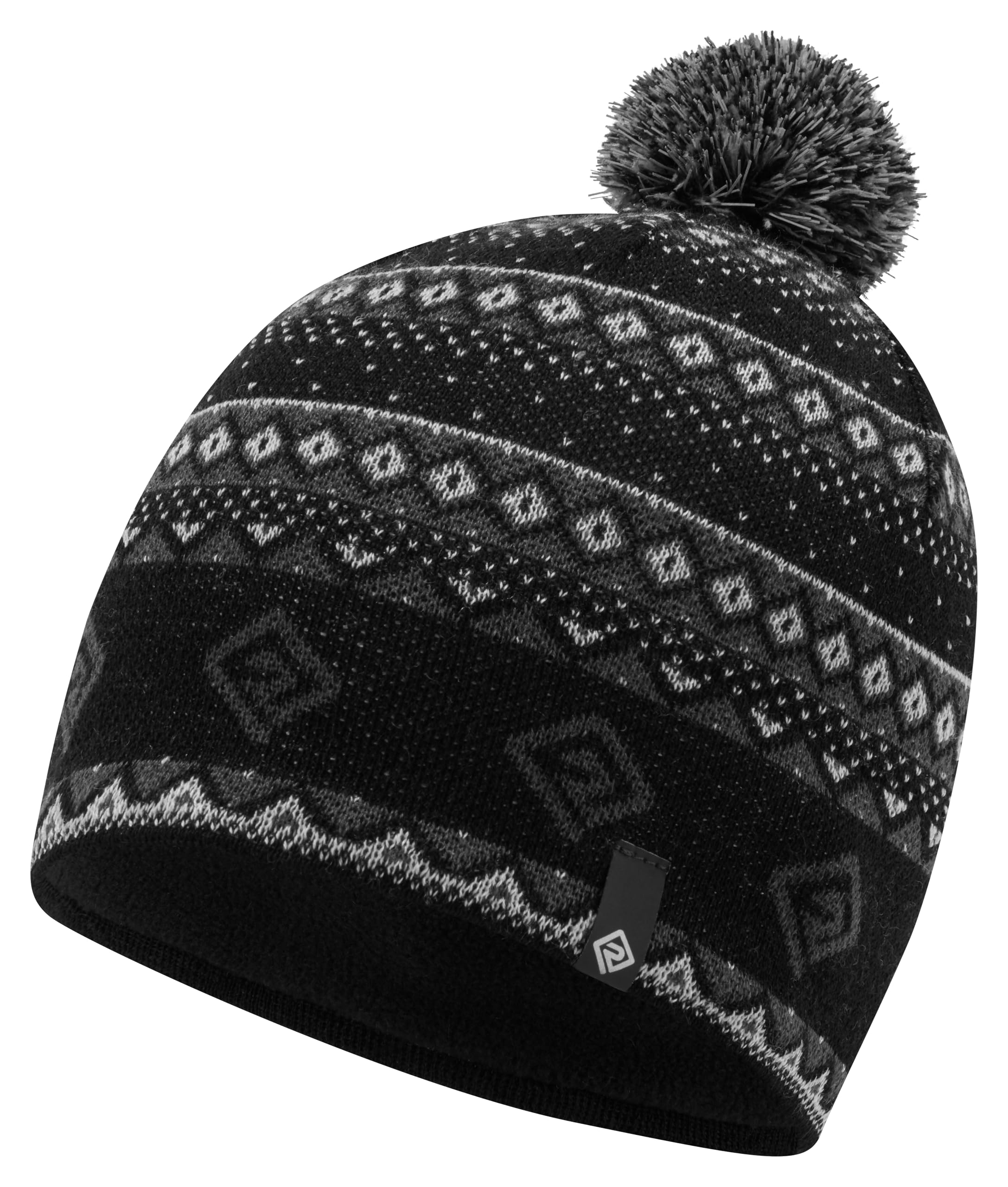Ronhill Running, Winter Bobble Hat, Black/Oxide/White, O/S